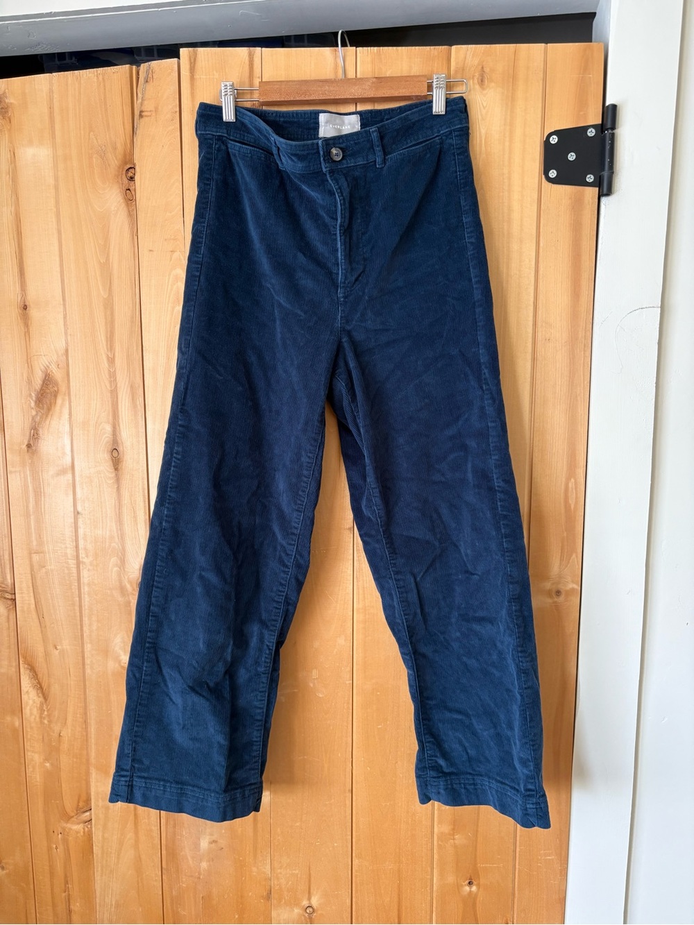 Everlane Navy Blue Corduroy Wide-Leg Pants